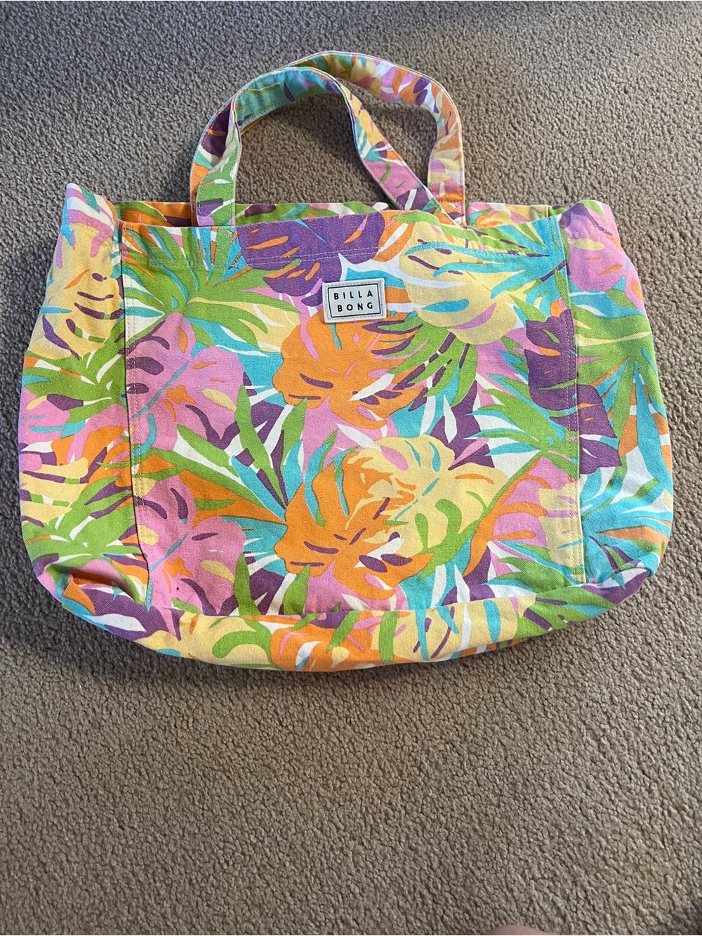 Billabong Tropical Multi-Color Canvas Tote